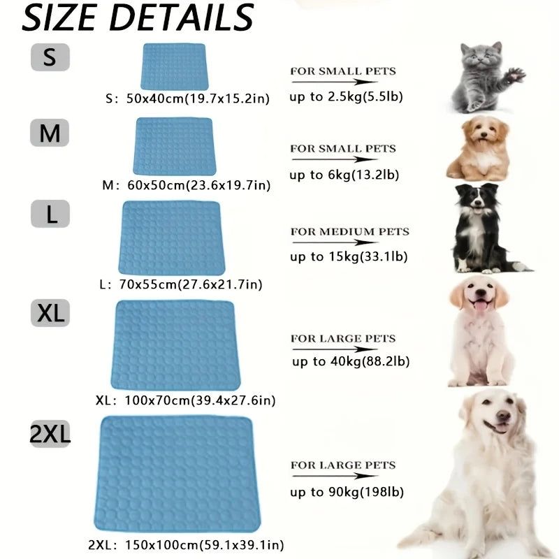 Self-Cooling Dog Mat – Lightweight, Washable & Summer-Ready