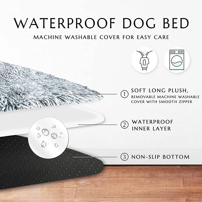 Soft Plush Dog Mat – Washable Cushion Bed in 4 Sizes