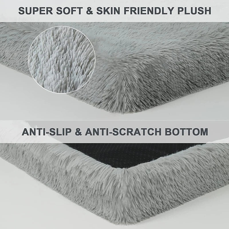Soft Plush Dog Mat – Washable Cushion Bed in 4 Sizes