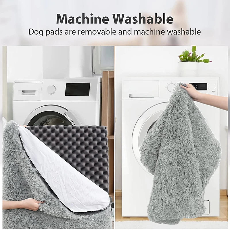 Soft Plush Dog Mat – Washable Cushion Bed in 4 Sizes